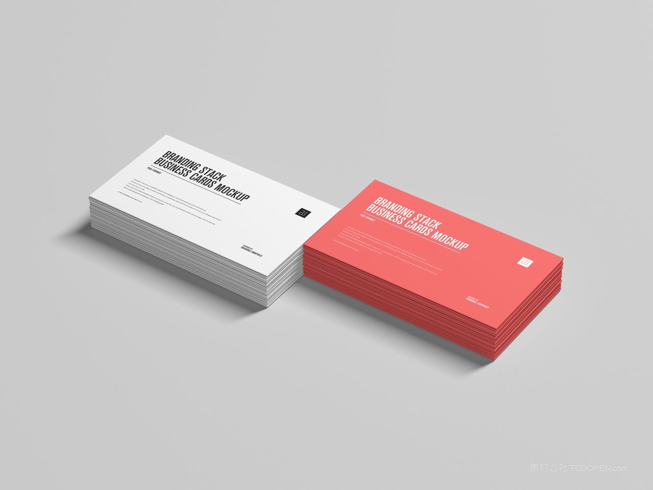 堆栈名片样机模板