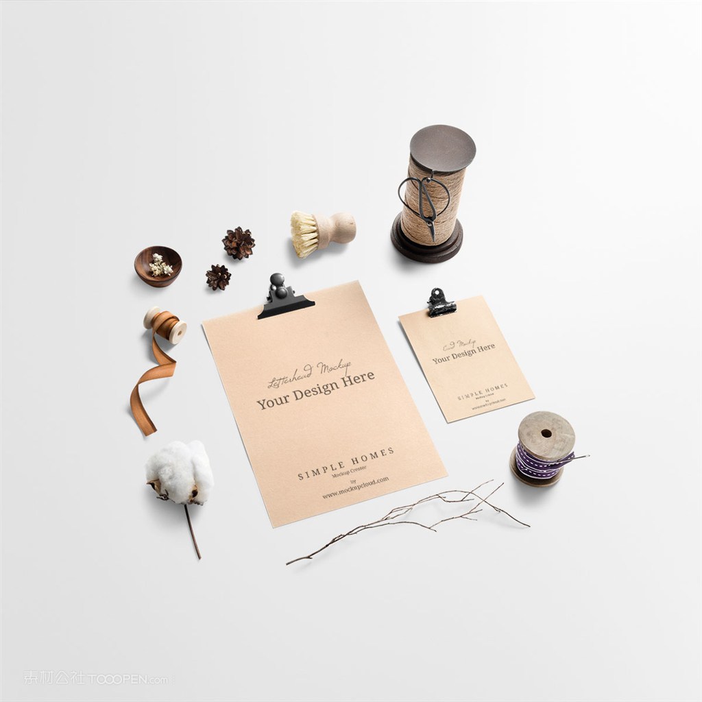 小清新文艺时尚海报桌面摆件样机素材