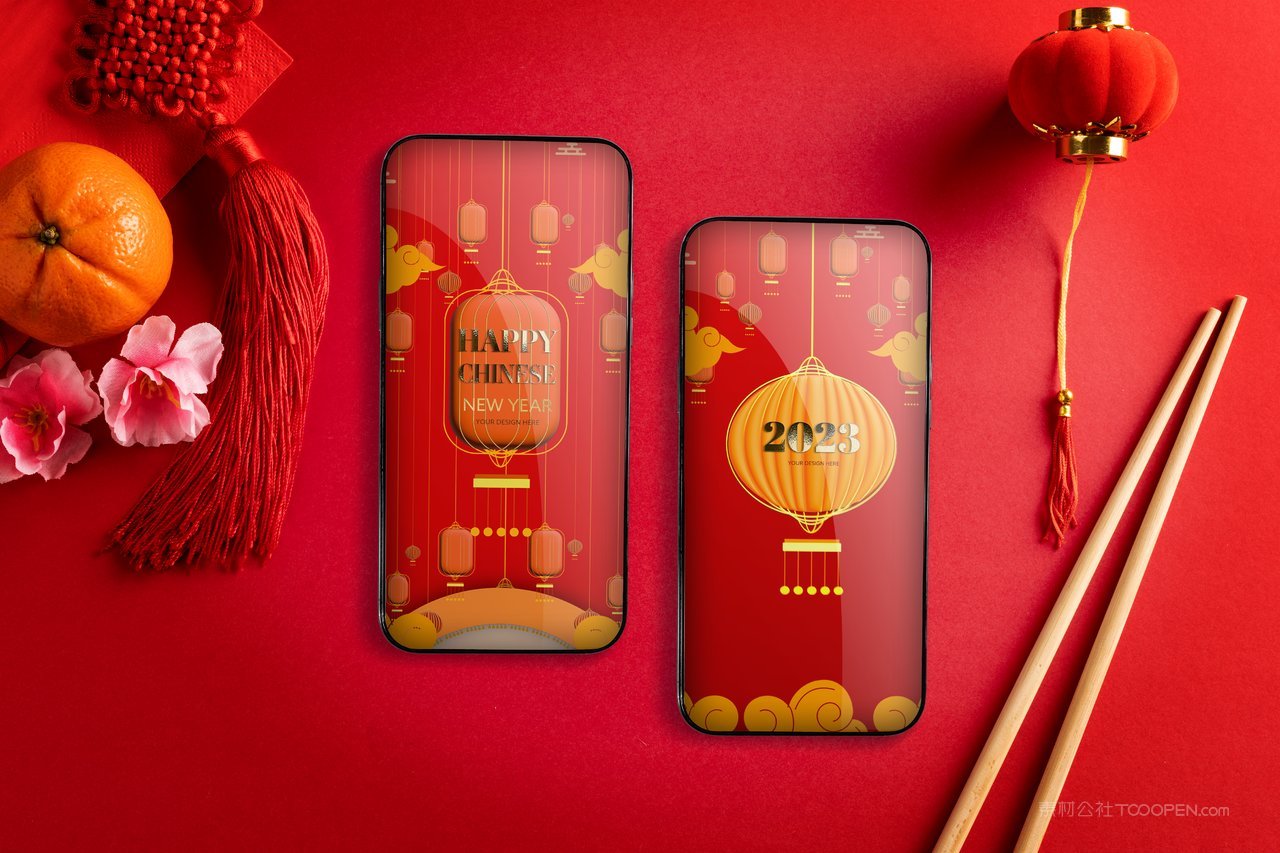 2023新年喜庆手机壳样机 (2)