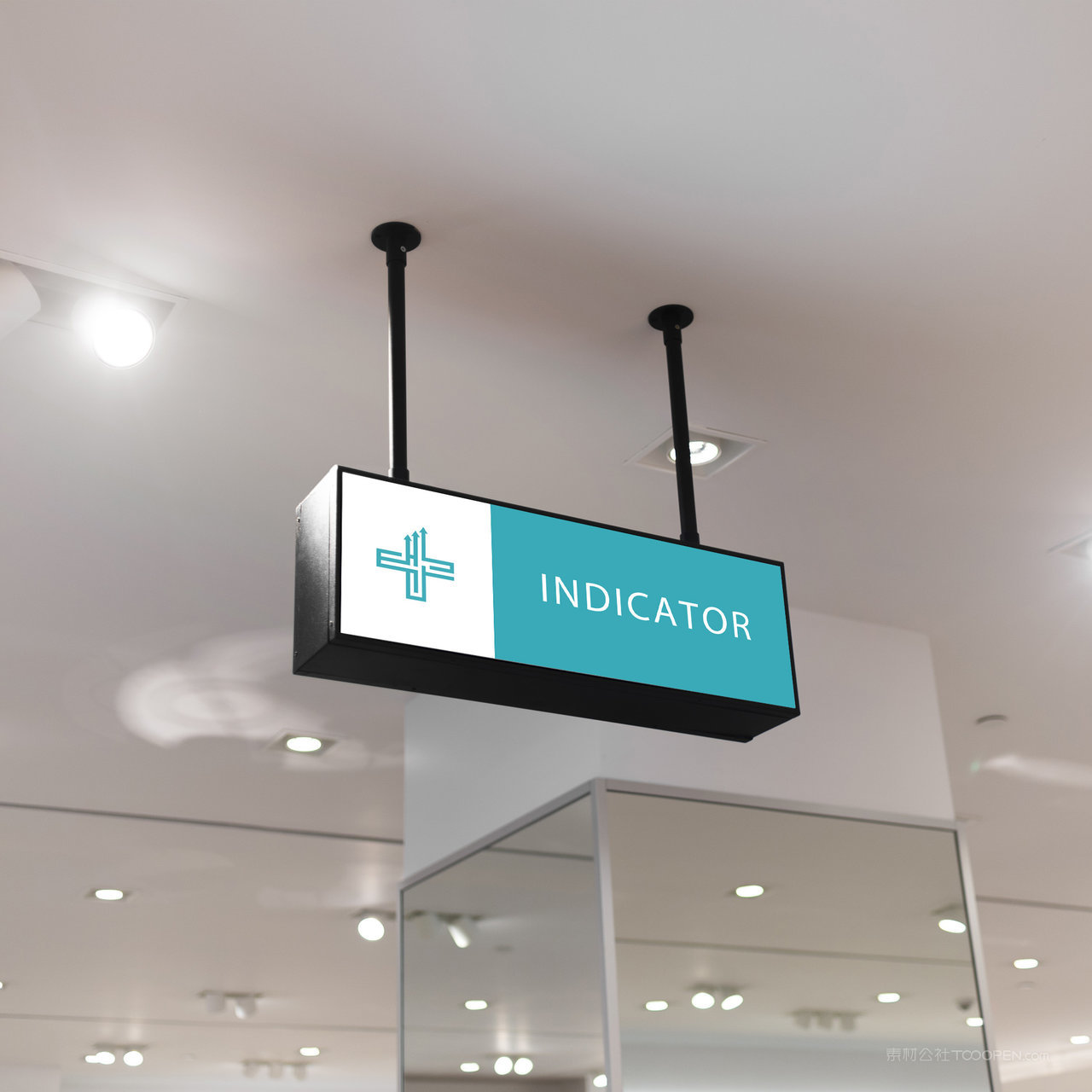 医疗品牌VI指示牌贴图样机