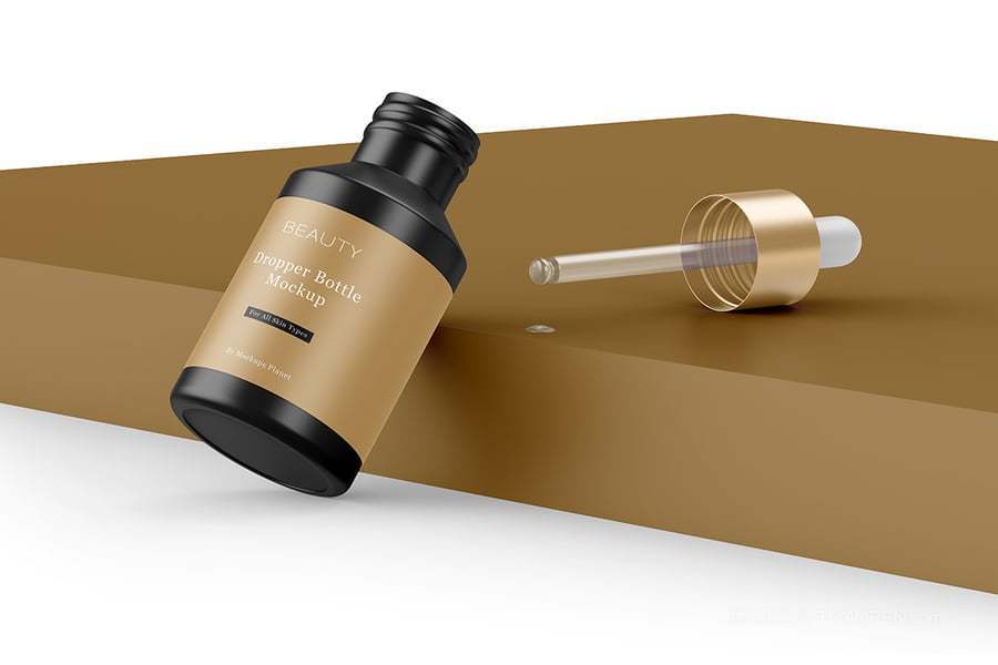 带盒子的滴管瓶样机