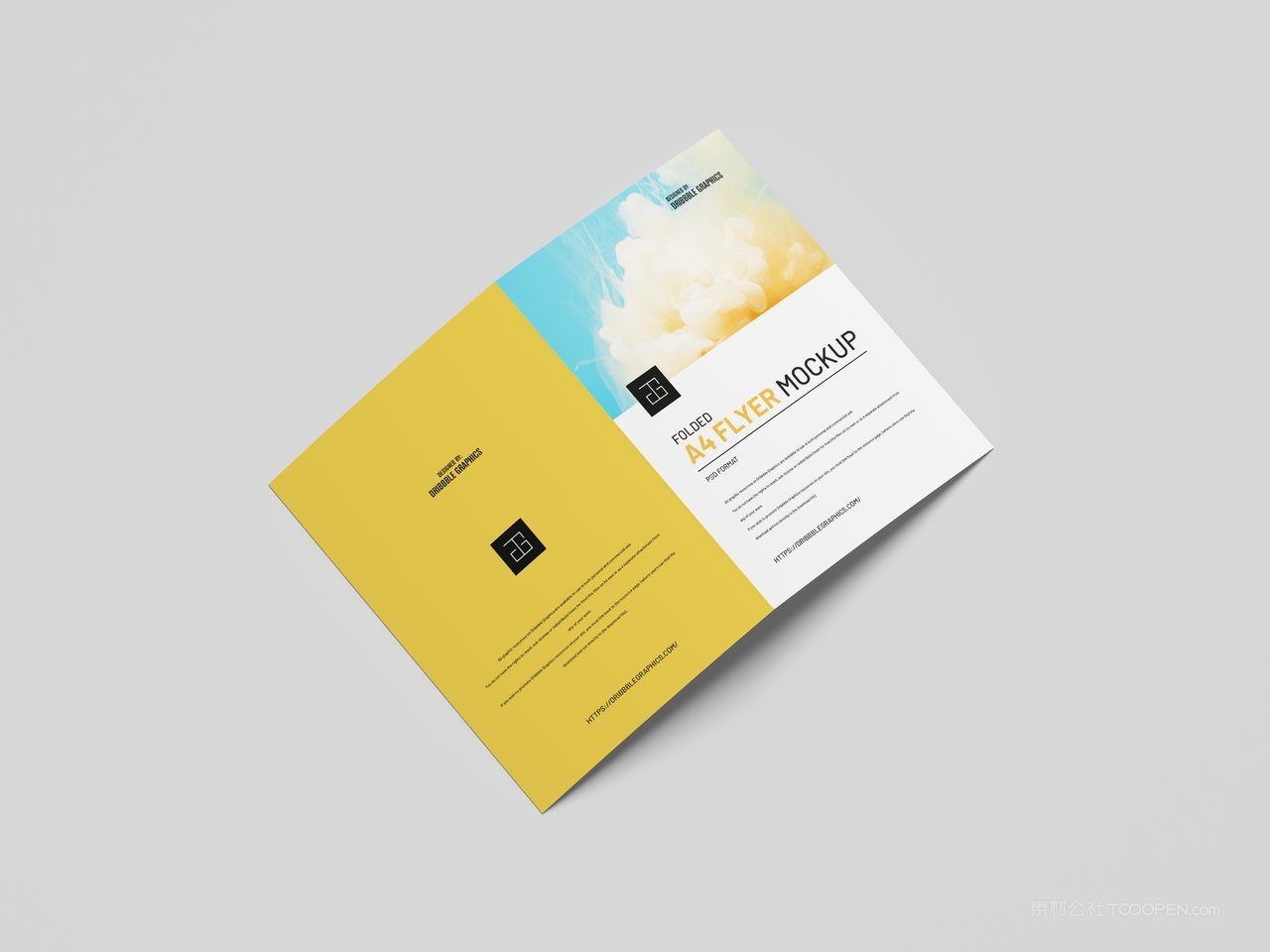 折叠a4传单样机