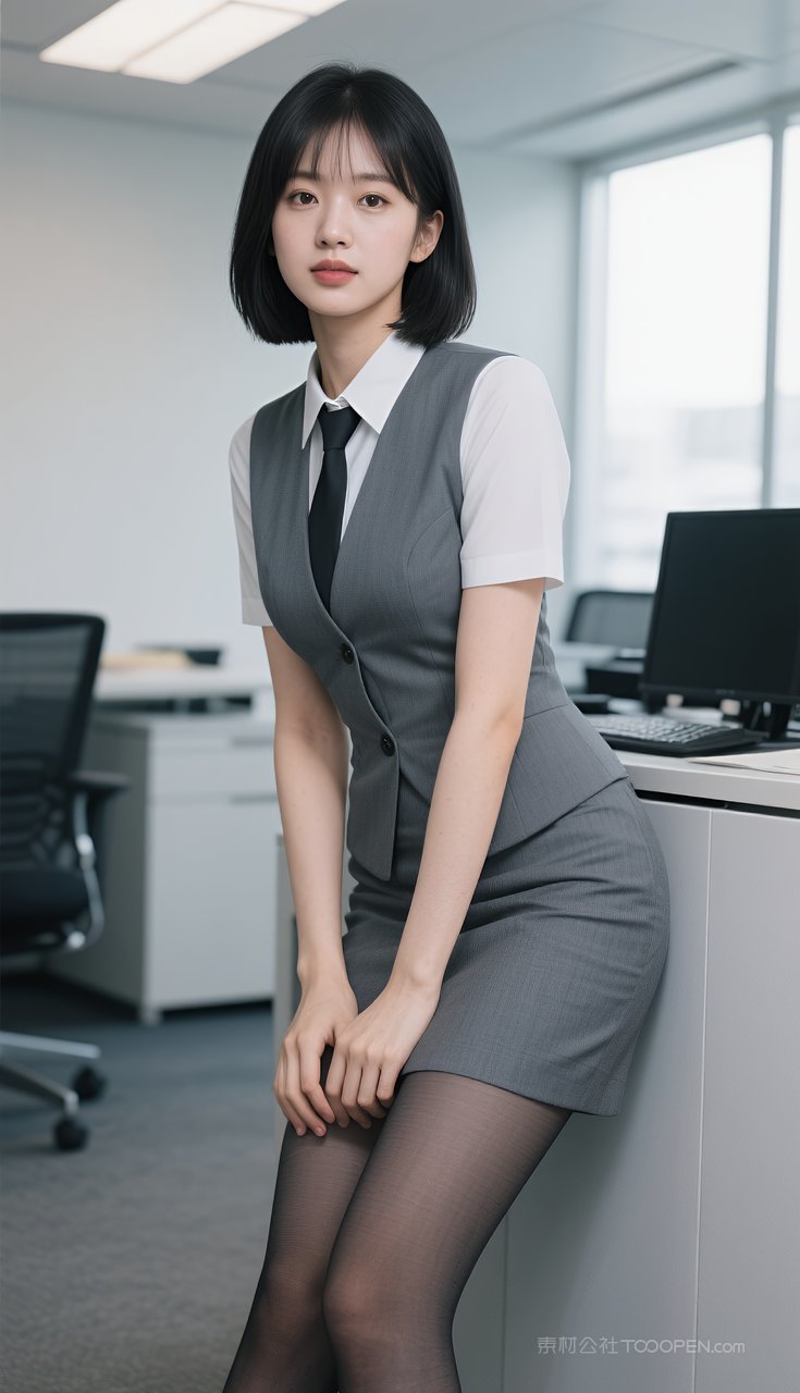 短裙长腿制服美女丝袜性感美腿