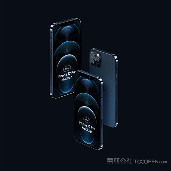深蓝色iphone 12样机