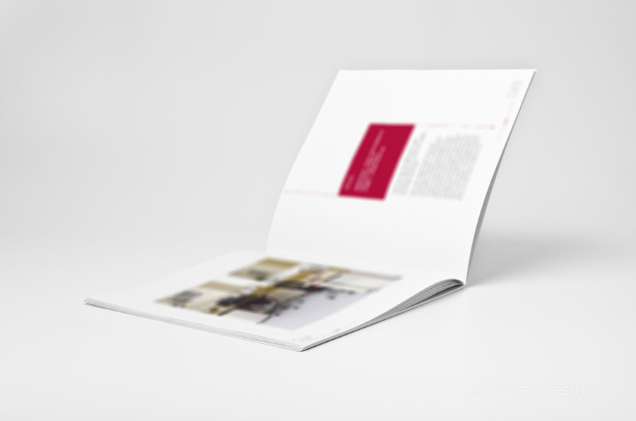 红色企业画册竖版骑马钉画册样机 (8)