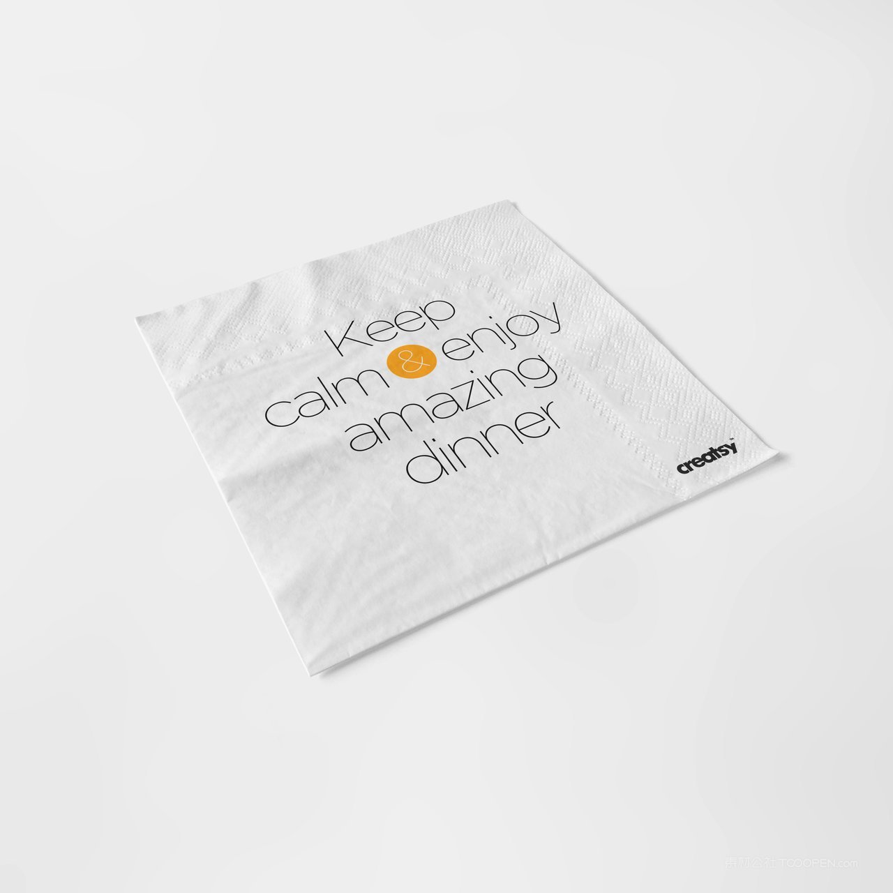 餐巾纸餐饮品牌纸巾效果图展示vi样机 (5)