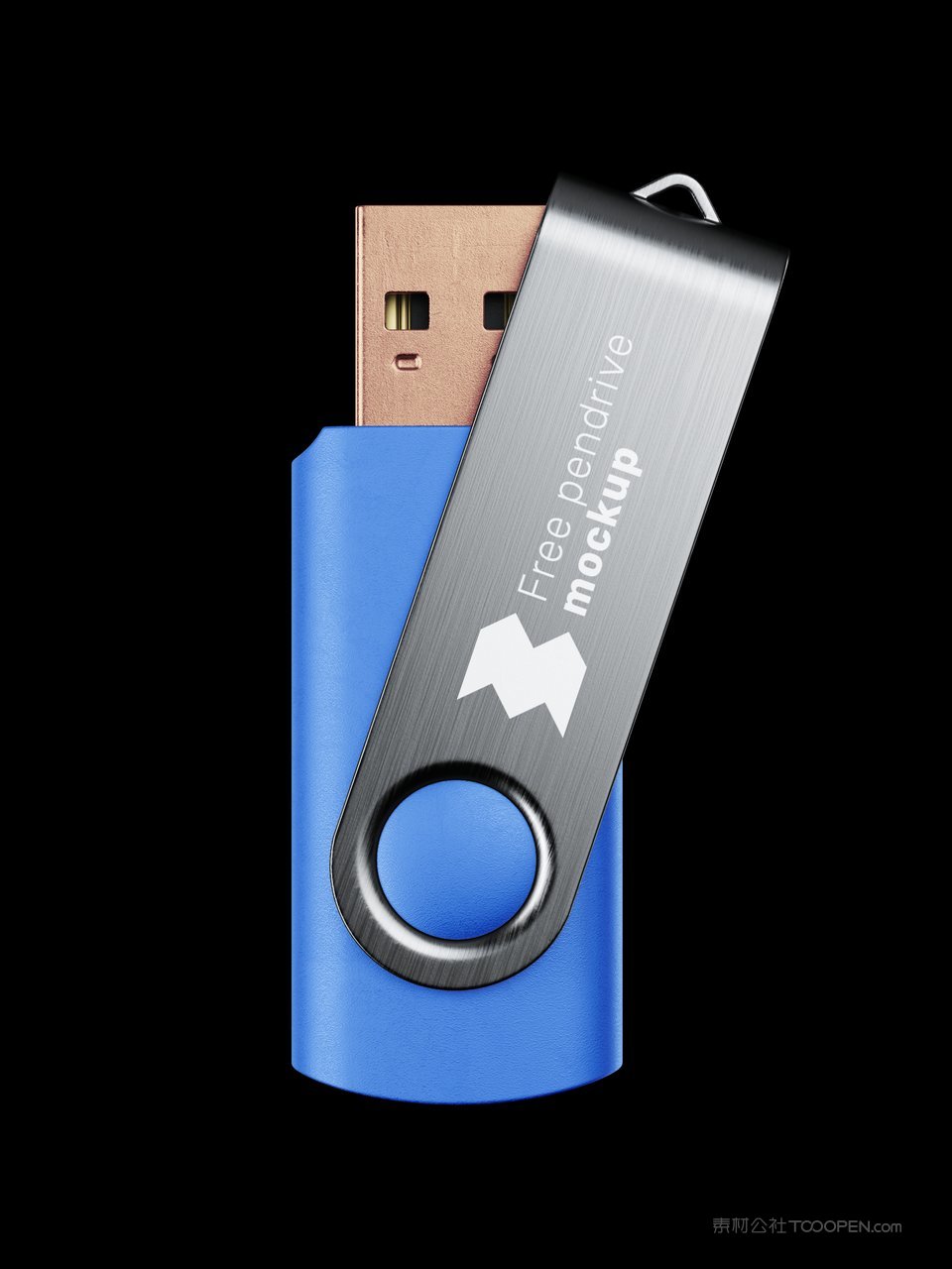 蓝色u盘硬件usb存储设备企业vi形象样机 (2)