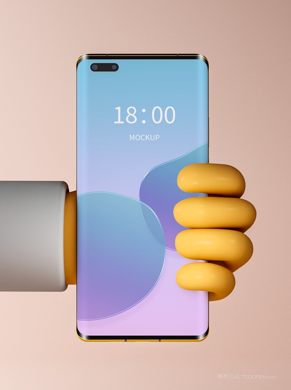 幻彩蓝色手机屏app界面ui样机 (6)