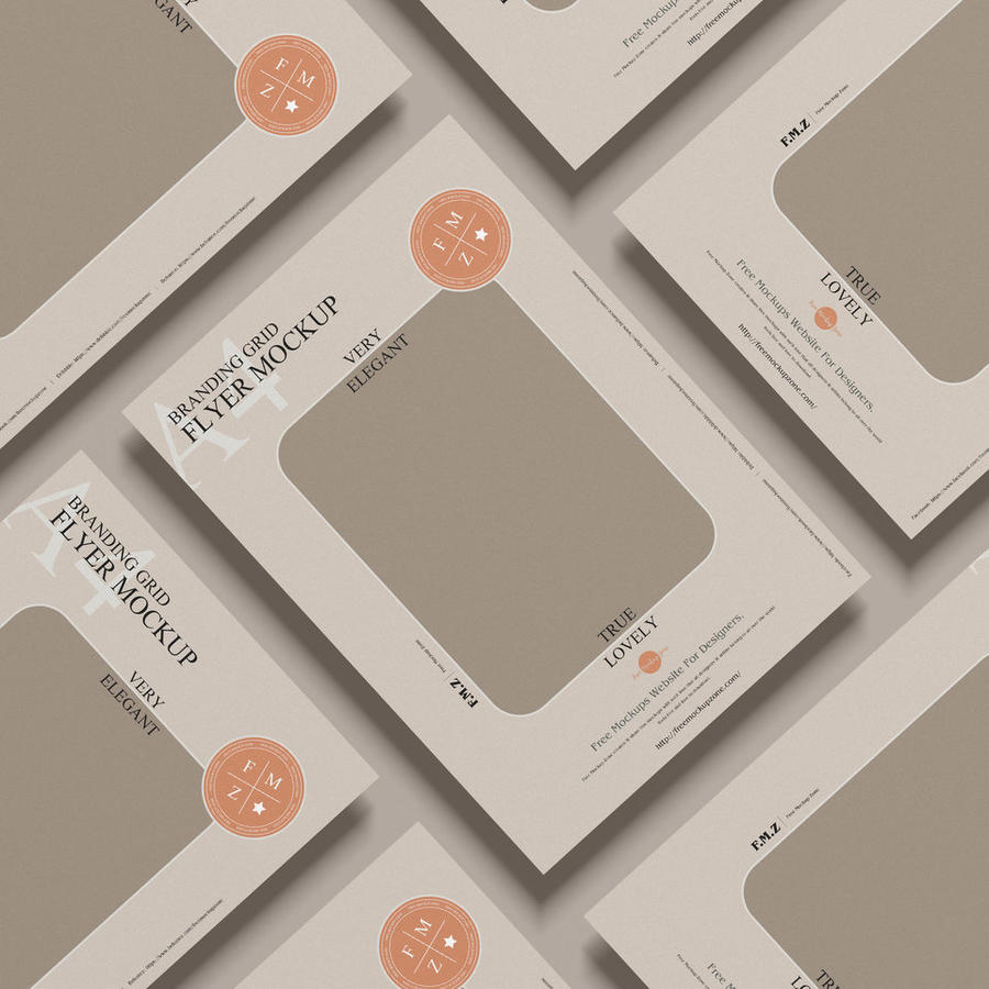 网格A4传单样机