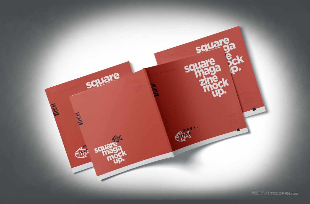 方形杂志画册样机