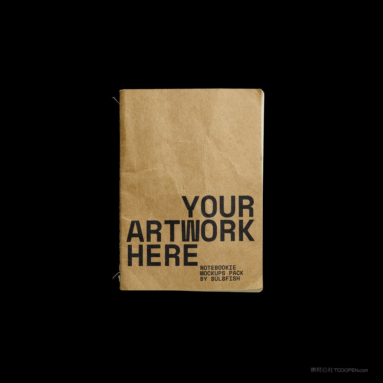 黄色杂志企业形象牛皮纸画册样机 (5)