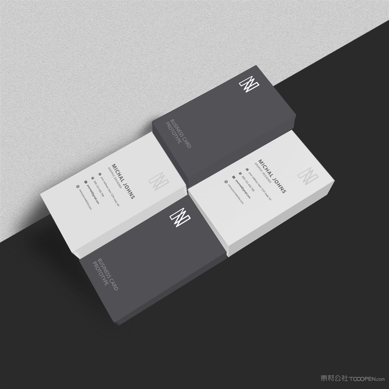 黑色轻奢vi名片样机