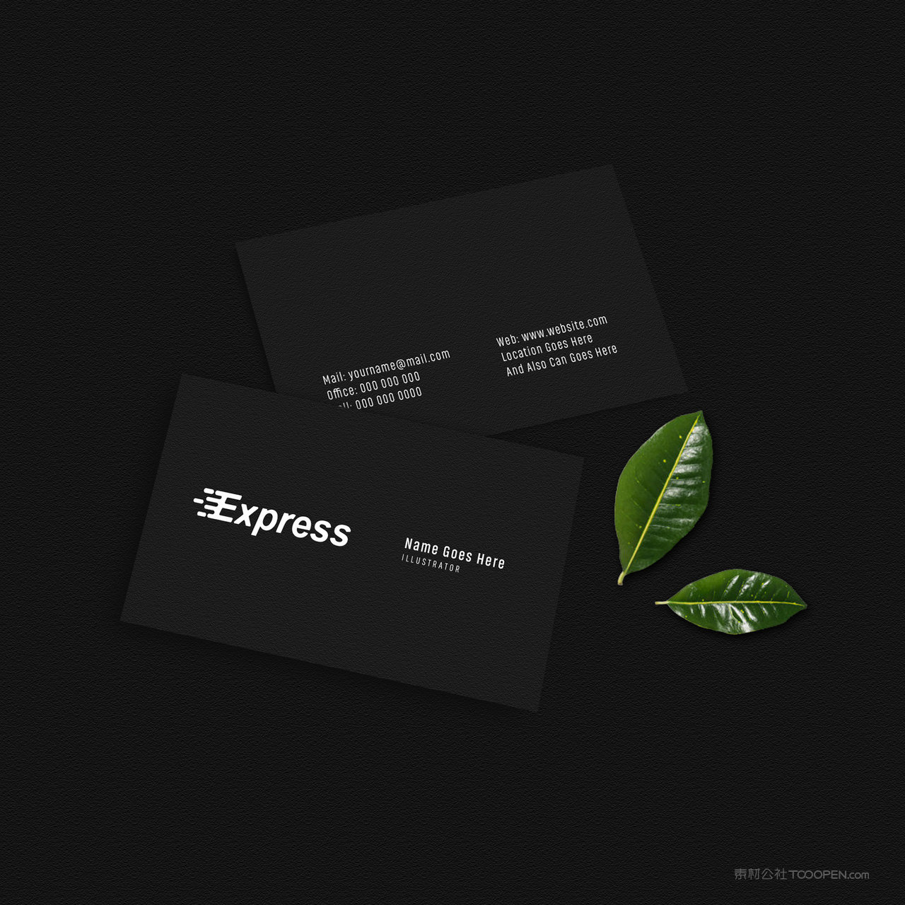 快递物流VI名片贴图样机