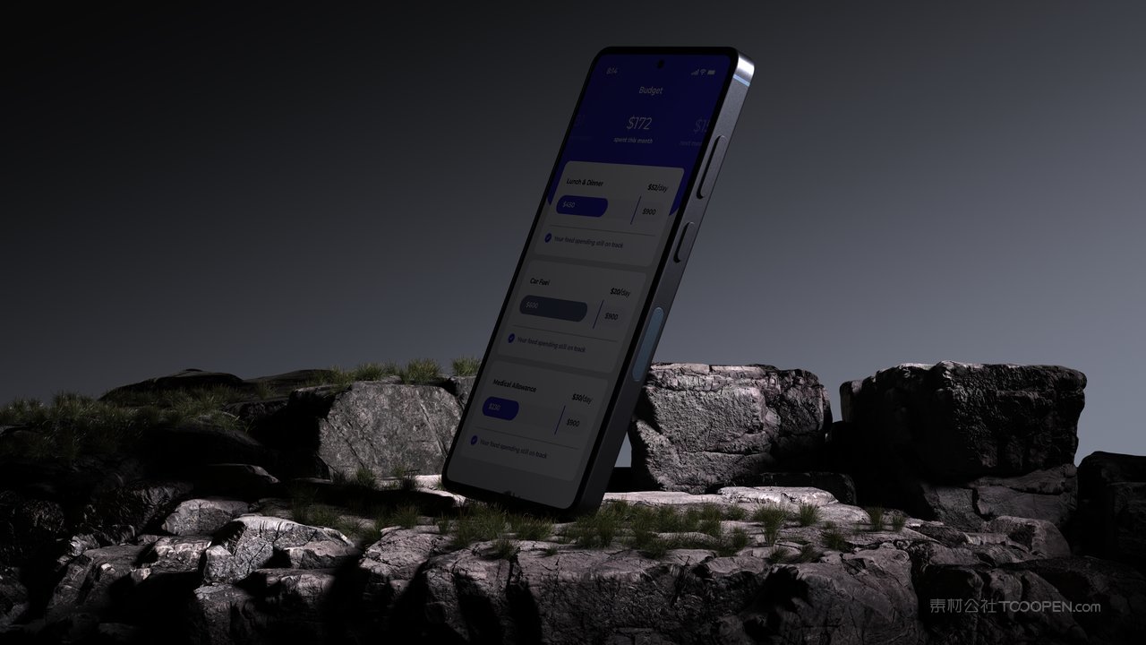 深色背景上的手机样机