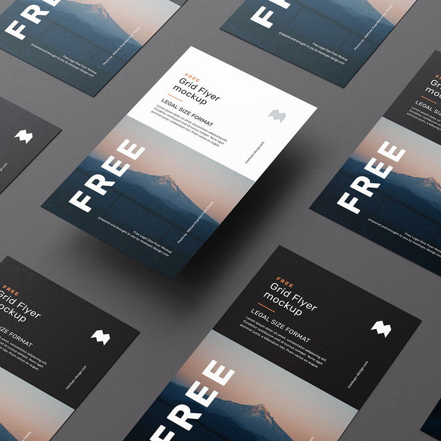 黑色背景宣传单贴图样机海报样机悬浮效果视角二