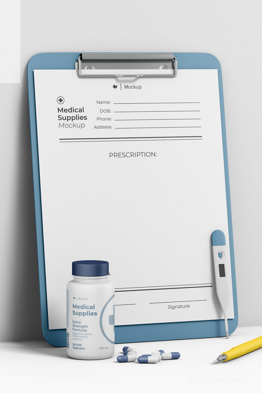 【2267期】医院医疗器械办公用具品牌vi样机 (13)