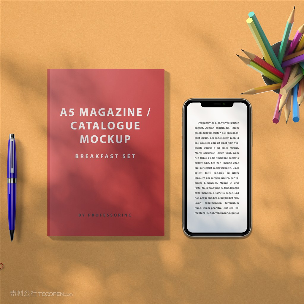 产品画册封面与手机贴图样机