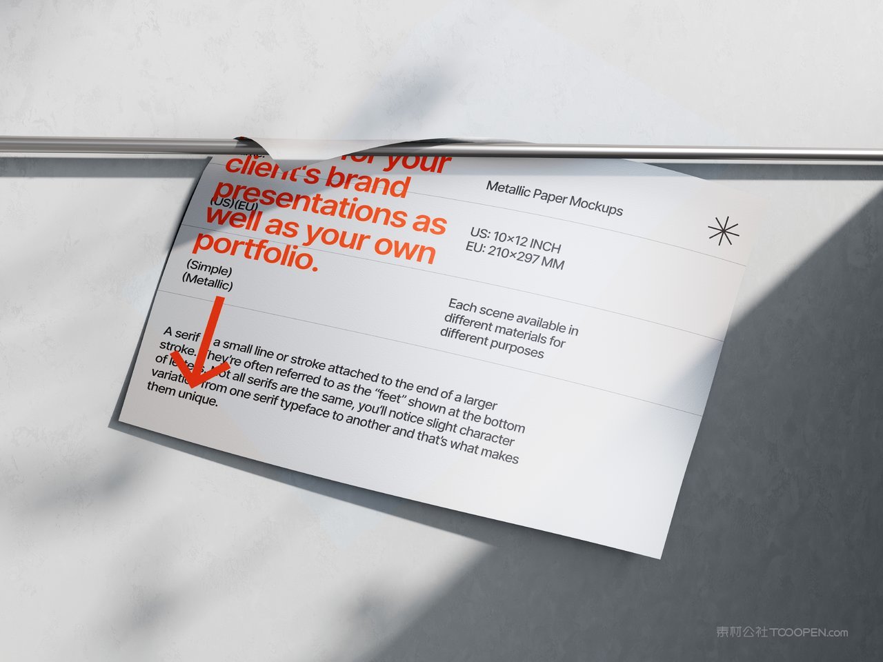 金属质感扭曲单页海报展示样机 (19)