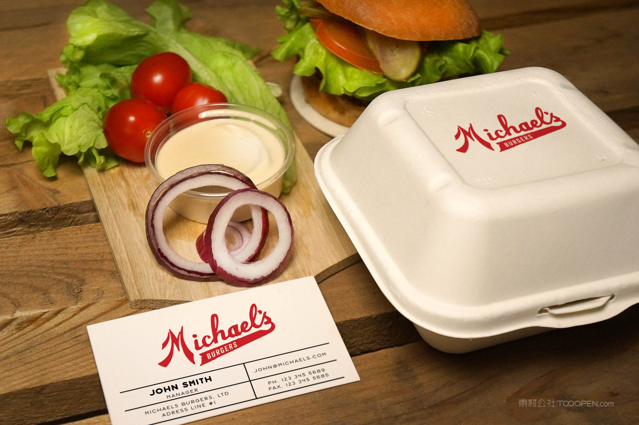 外卖汉堡样机