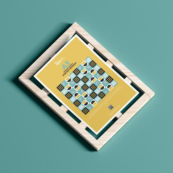 木架A3海报样机