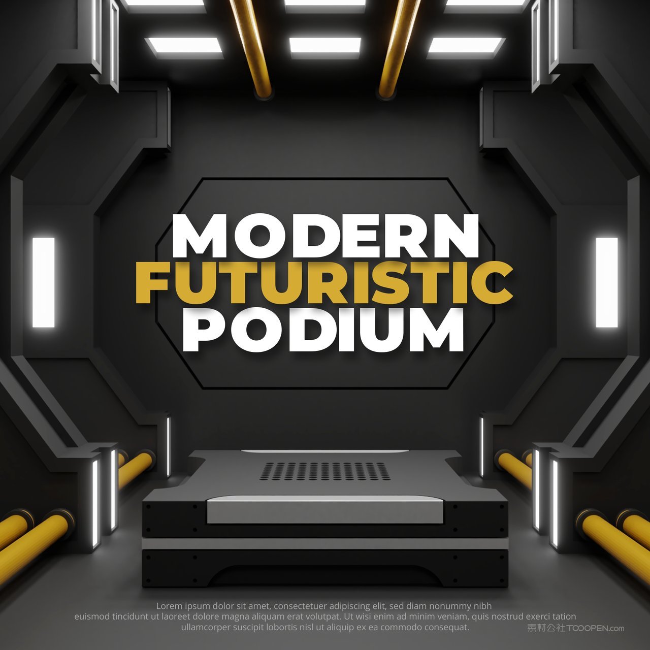 未来炫酷科幻科技机械风logo展示样机 (1)