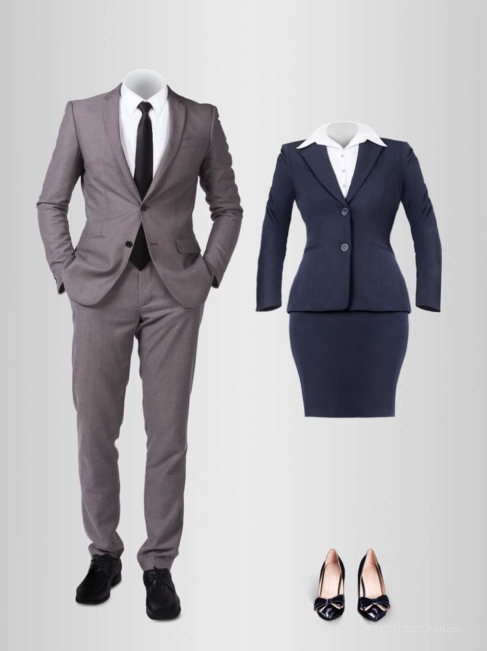 男女服装工装商务西装套装样机