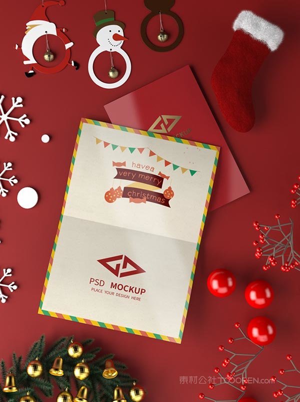 圣诞节贺卡样机