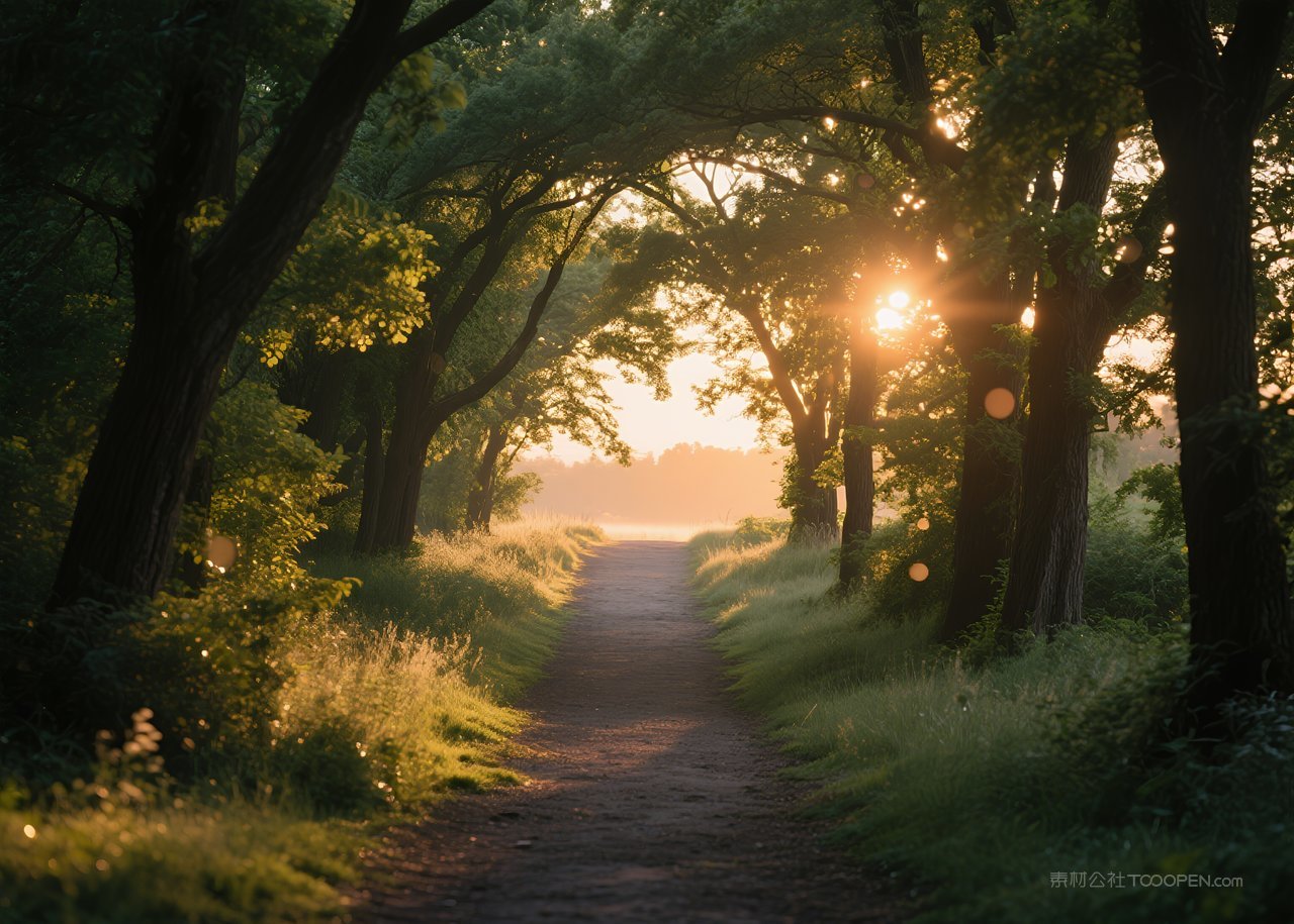 风景自然景观唯美落日日落天空云彩云层