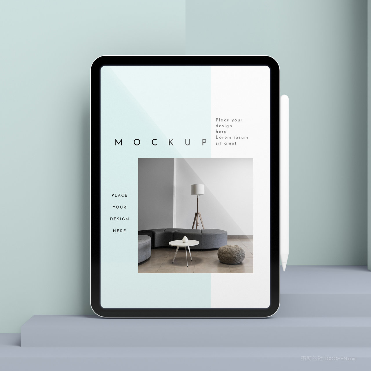 小清新ipad平板电脑贴图样机