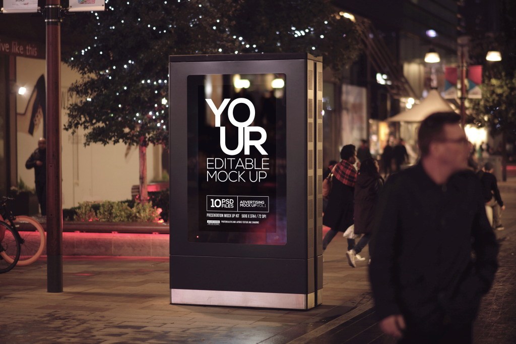 街道灯箱广告样机