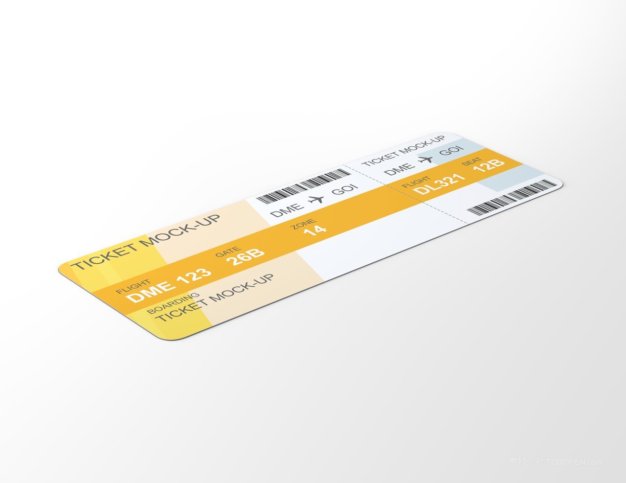 黄色飞机票样机 (4)