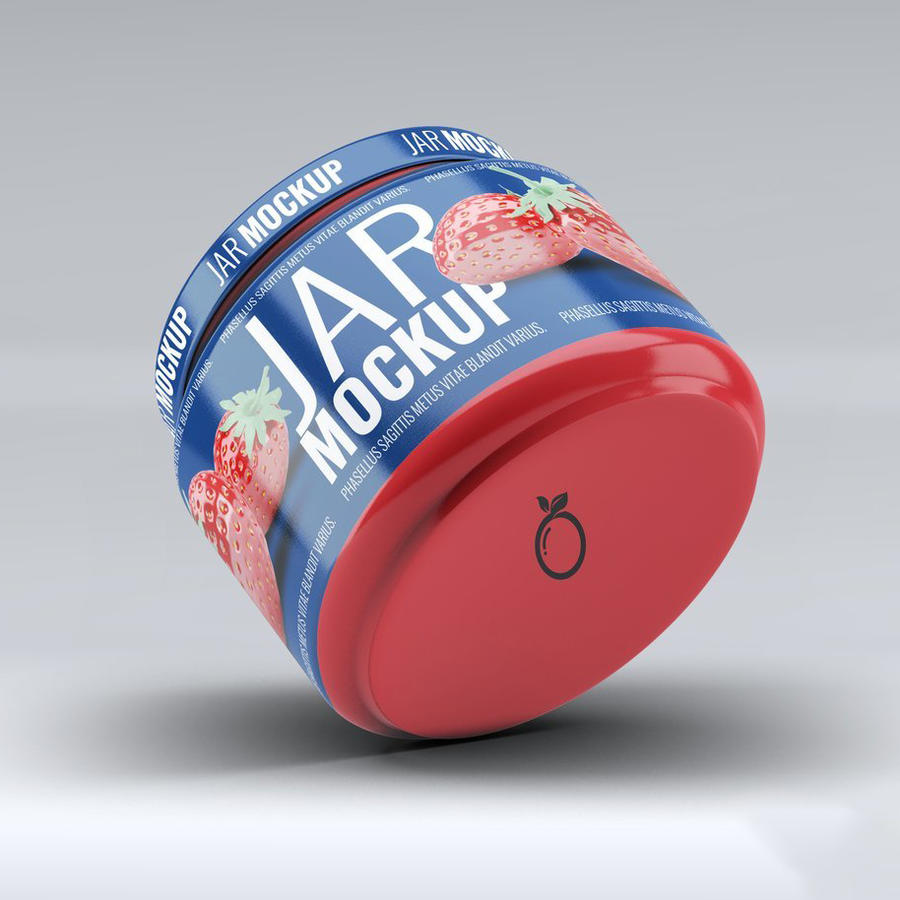草莓酱瓶装包装罐形包装展示样机