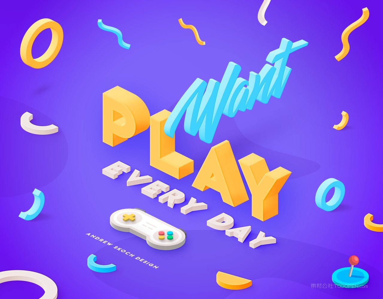 可爱卡通孟菲斯字特效果样机 (26)