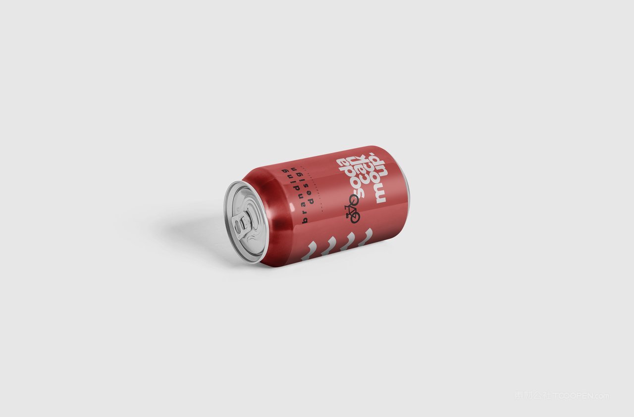 红色黄色易拉罐瓶装饮料包装样机 (4)