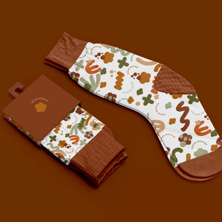 袜子品牌标签样机