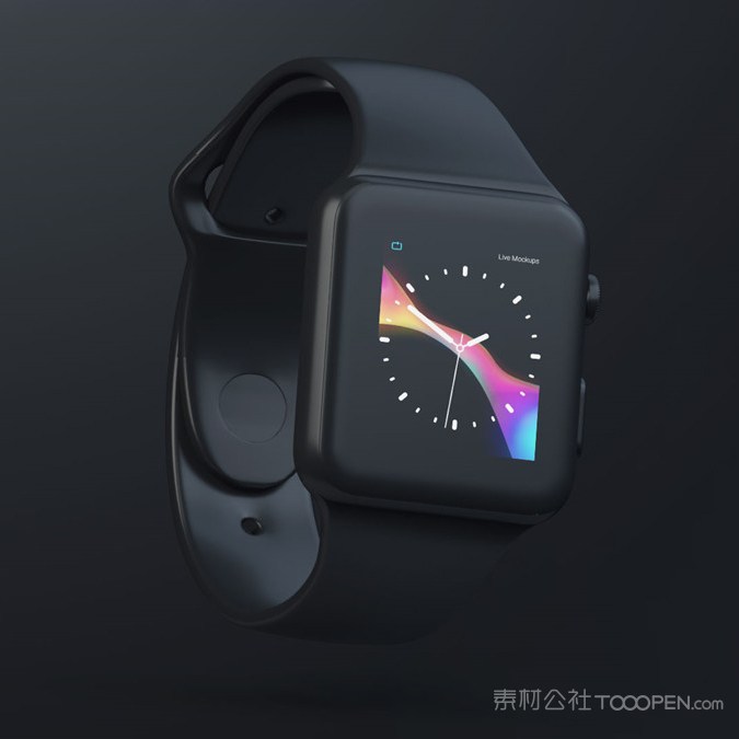 黑色watch贴图样机