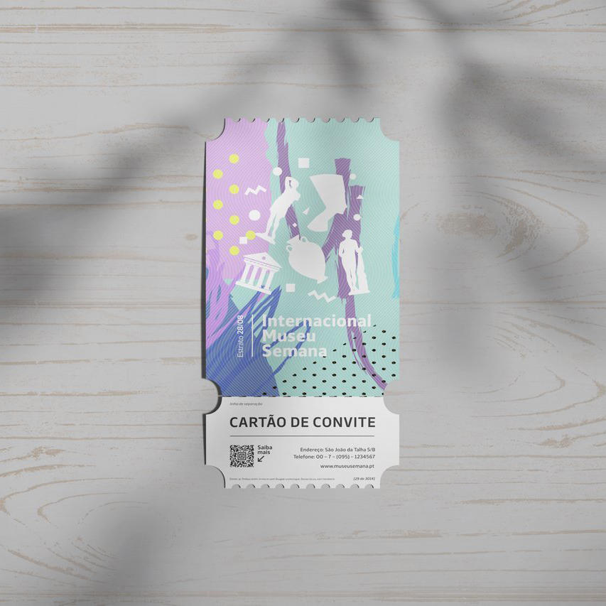 电影票音乐节入场券优惠券门票贴图样机 (1)