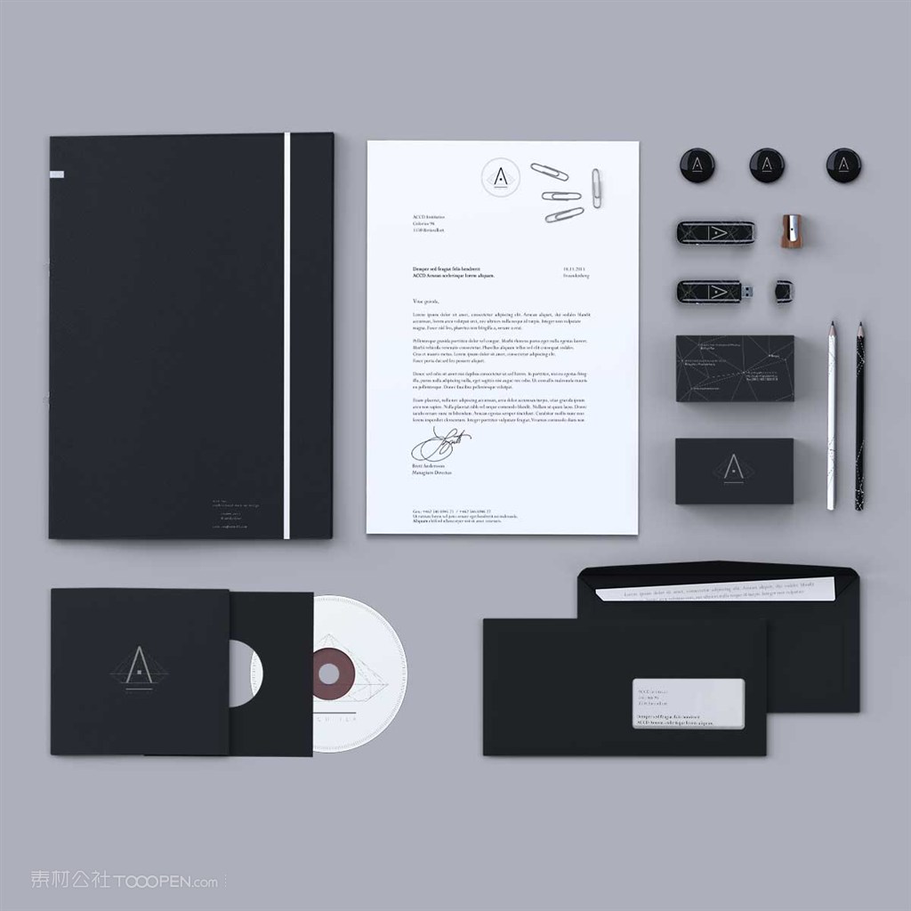 文化传播公司vi样机贴图模板