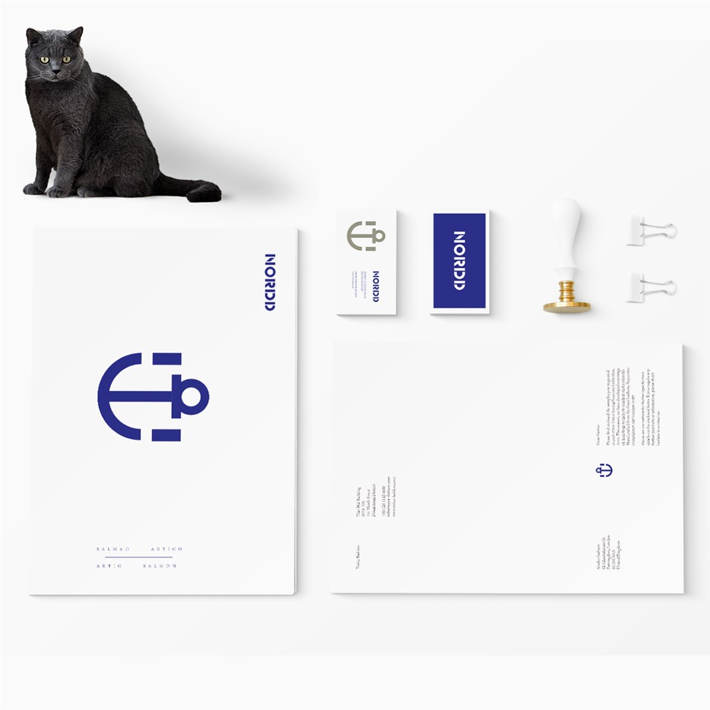 高端餐饮食品名片信纸vi样机模板