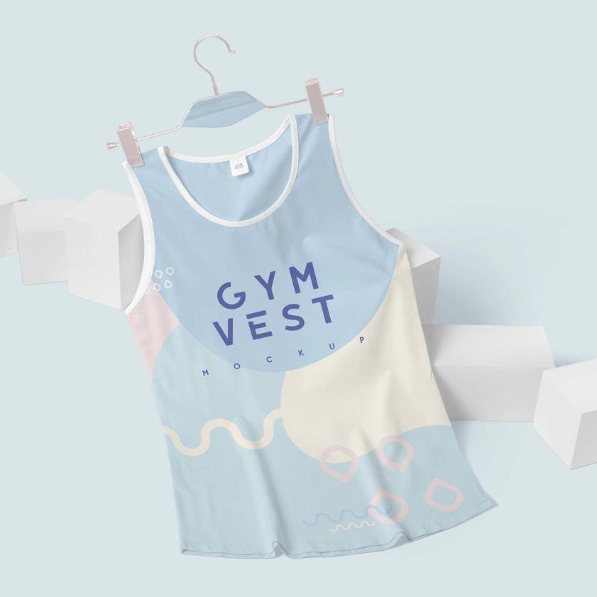 无袖健身房背心样机