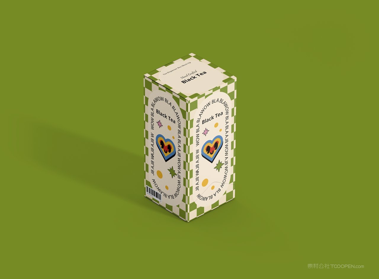 【2134期】清新绿茶包茶袋包装纸盒样机 (7)