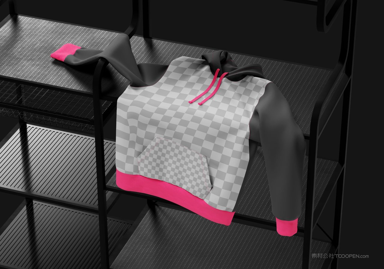 深色连帽衫样机