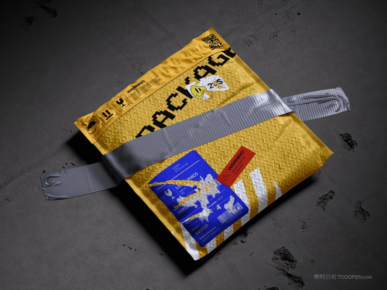 潮流复古废土工业风电脑手机数码科技文具包装贴图样机 (3)