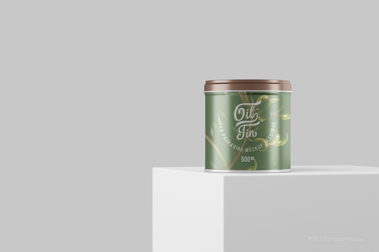 【2051期】绿色圆筒茶叶筒包装样机 (1)