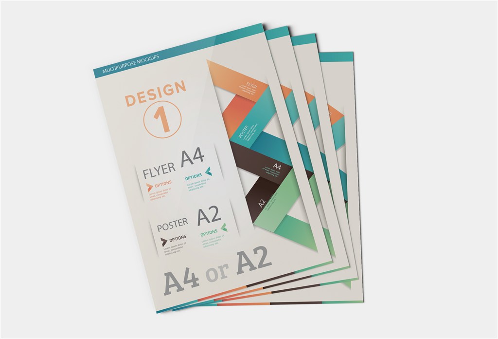 宣传单DM单页海报样机