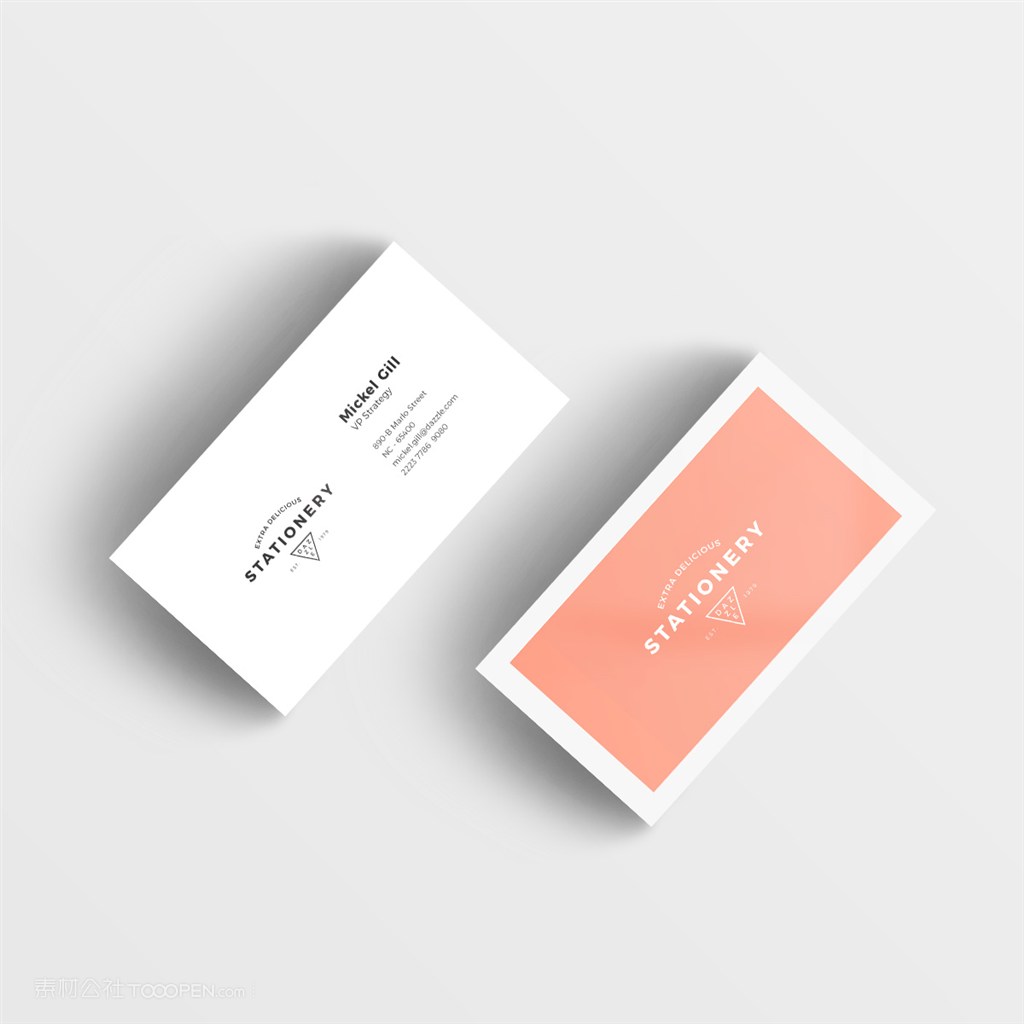 服装品牌vi名片样机模板