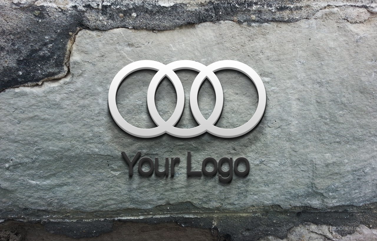 精致的3d logo展示样机 (8)