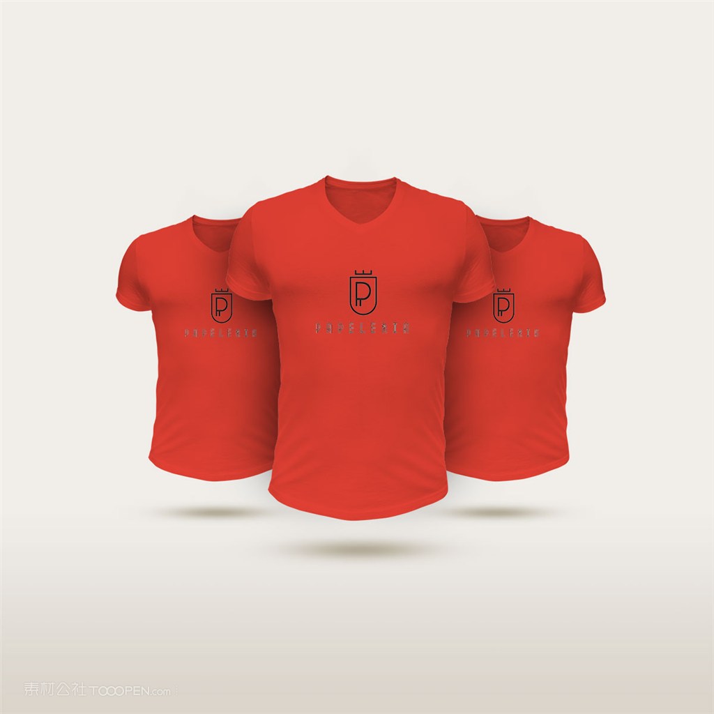 国外酒店T恤文化衫样机素材