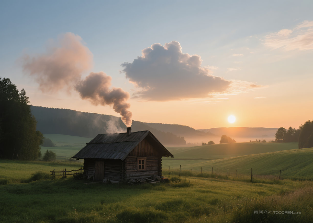 唯美自然天空云彩风景日出