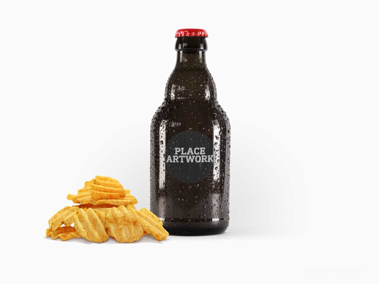 黑色啤酒瓶样机